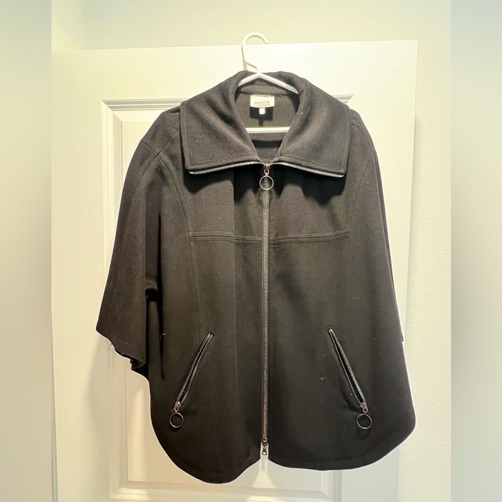 Black wool cape
